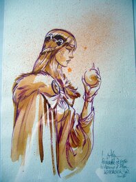 Gwendal Lemercier - Les Arcanes d'Alya - Etude d'Alya - Original art