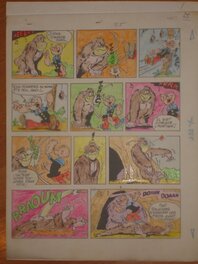 Bud Sagendorf - Popeye couleur posée sur original encrée 25 - Planche originale