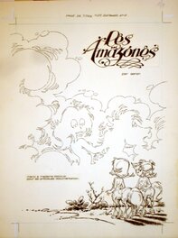 Seron Pierre - Les centaures - Les Amazones - page de titre encre Seron Pierre - Les centaures - Les Amazones - page de titre encre