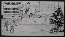 Tibet - Tibet - Chick Bill - Double page jeux - Tintin -1958 - Comic Strip