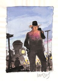 Jean Giraud - Aquarelle de Jean Giraud / Moebius - Illustration originale