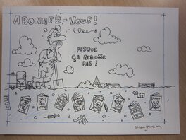 Luc Cromheecke - Cromheecke - illustration abonnement journal de Spirou - Illustration originale