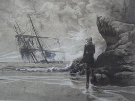 Yslaire - Illustration bateau - Illustration originale