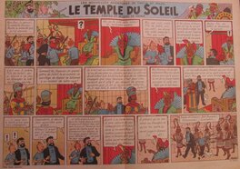 Publication dans la double page centrale du Journal Tintin de 1948