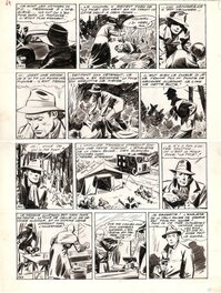 Raymond Poïvet - Raymond Poivet : Planche originale Colonel X parue dans Coq Hardi 1946 - Comic Strip