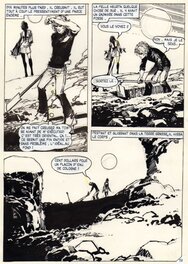 J. Badia - Samba pour SAS -   Planche 72, publication dans la revue Flash Espionnage, Aredit - Planche originale