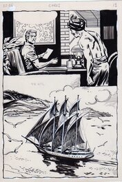 Carlos Pino - Pino - Planche 13 de l'histoire ''Coup de Chris'', publiée par Aredit - Comic Strip