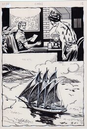 Carlos Pino - Pino - Planche 13 de l'histoire ''Coup de Chris'', publiée par Aredit - Planche originale