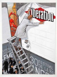 François Schuiten - Schuiten en "Une" de Libération le 23 janvier 2003 - Original Cover