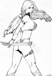 Fabio - Red Sonja - Ed Benes Studio - Illustration originale