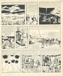 Jacques Devos - Steve Pops et les soucoupes volantes, planche 61 - Planche originale