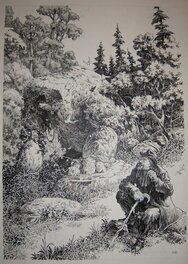 Étienne Le Roux - Grimoire du petit peuple - Illustration originale