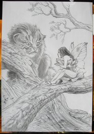 Gwendal Lemercier - Fée chat - Illustration originale