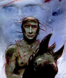 Portrait de Poutine par Bilal, avec Khodorkovski en arrière plan, dans l'édition "30 ans" de Partie de Chasse