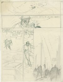 François Schuiten - Schuiten, Nogegon, ébauche de la planche 8 - Original art