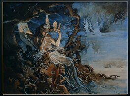 Guillaume Sorel - Titania reine des elfes - Original Illustration