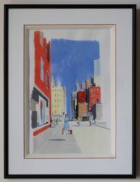 François Avril - Avril - Une Française a New York - Original Illustration