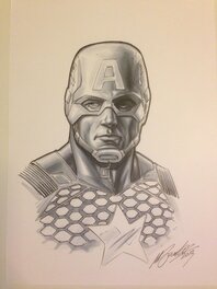 Marco Santucci - Captain America - Illustration originale