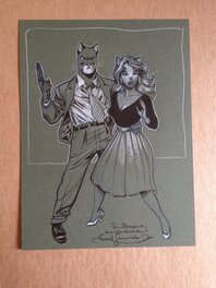 Juanjo Guarnido - Blacksad et Natalia - Guarnido - Illustration originale