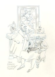 Denis Bodart - 2 lords et des références BD - Illustration originale