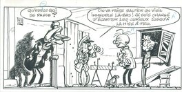 Case 1 définitive collée à l'origine sur la planche, décollée pour laisser apparaîte la première version Case 1 définitive collée à l'origine sur la planche, décollée pour laisser apparaîte la première version