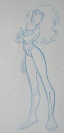 Wonder-Woman - Détail illustration bleu Wonder-Woman - Détail illustration bleu