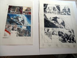 Planche N&B et sa mise en couleur Planche N&B et sa mise en couleur