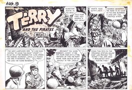 Milton Caniff - Caniff: TERRY AND THE PIRATES SUNDAY (8/8/43) - Comic Strip