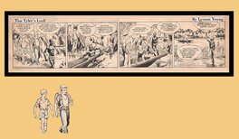 Lyman Young - Tim TYLER'S Luck    "Raoul et Gaston" - Planche originale