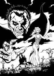 Chris Malgrain - Couverture de Golden Legends 1 : Dracula, paru chez Univers Comics. - Couverture originale