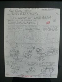 Carl Barks, pencil script drawing, Be Leery of Lake Eerie page 1
