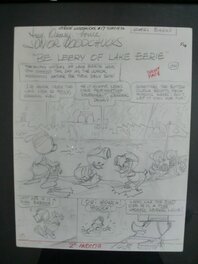 Carl Barks, pencil script drawing, Be Leery of Lake Eerie page 1 Carl Barks, pencil script drawing, Be Leery of Lake Eerie page 1