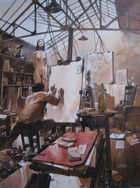 Guillaume Sorel - L'atelier - Original Illustration