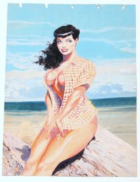 Denis Sire - Aaahhh BETTY PAGE !!!!! - Original Illustration