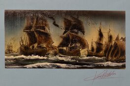 Karel Biddeloo - Navires - Original Illustration