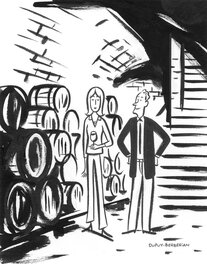 Philippe Dupuy - 1997 - Nicolas : les Bordeaux rouges - Illustration originale