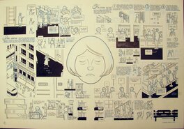 Chris Ware - Old woman - Husband - Planche originale