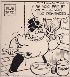 La Tante Pim qui prépare un gateau. La Tante Pim qui prépare un gateau.