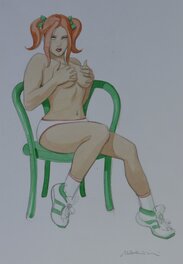 Enrico Marini - Kinky Girl - Original Illustration