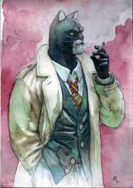 Fabrice Le Hénanff - Le Chat Blacksad - Illustration originale