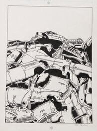 Ted Benoit - Dessin DE COUVERTURE - CARCASSES - Illustration originale