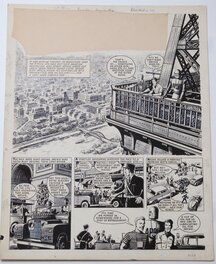 Ted Kearon - Archie & THE MOLE MEN - LA TOUR EIFFEL !! - Planche originale