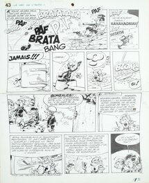 Planche originale - 1972 - Les Petits Hommes: "Le Lac de l'Auto" - Pg.43