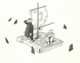 Frank Le Gall - Original Ex-Libris EspaceBD - Original Illustration