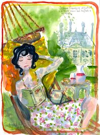 Fred Bernard - Jeanne Aquarelle - Illustration originale