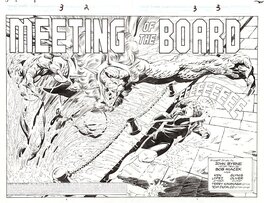 John Byrne - NAMOR THE SUB-MARINER: MEETING OF THE BOARD DOUBLE-PAGE SPLASH - Comic Strip