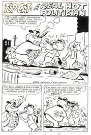 Ray Dirgo - A REAL HOT POLITICIAN Hanna-Barbera 1972 - TOP CAT! - Planche originale