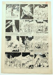 Giovanni Scolari - "i conquistadori del tempo "- bande de science fiction - 1946 - Planche originale