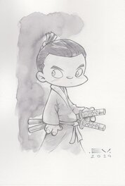 Enrique V. Vegas - Samurai - Illustration originale