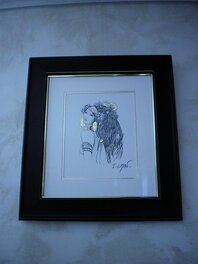 Ingrid Liman - Femme aux boucles d'oreilles or - Original Illustration